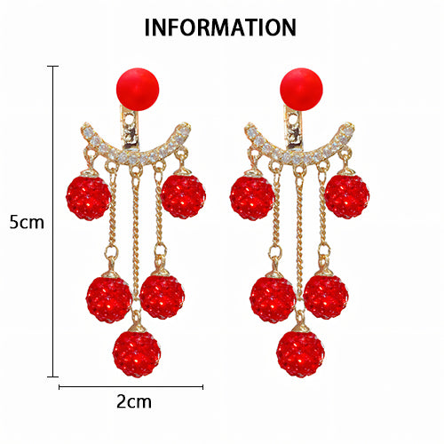 Beaded Chandelier Stud Earrings for Women Fashion S925 Sterling Silver Hypoallergenic Jewelry