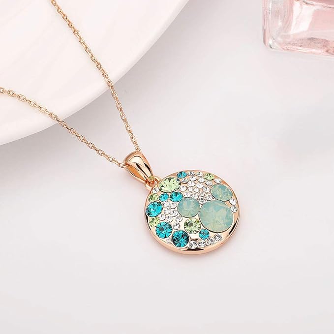 #color_Green Main Crystal / Rose-Gold-tone