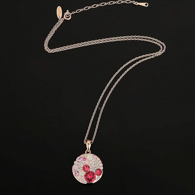 #color_Pink Red Crystal / Rose-Gold Plated