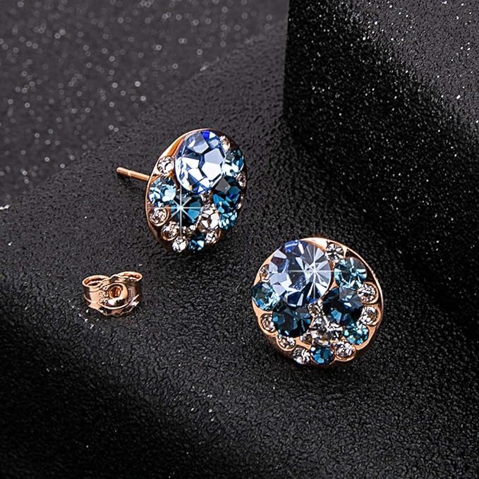 #color_Blue Green Crystals/Rose Gold-tone