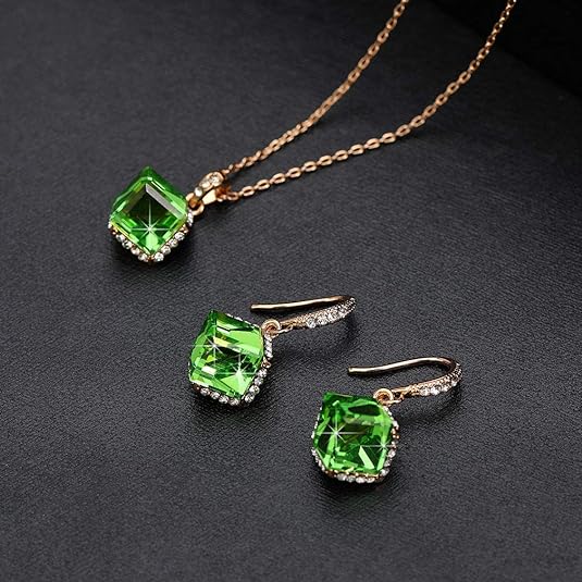 #color_Green Crystal/Rose Gold-tone