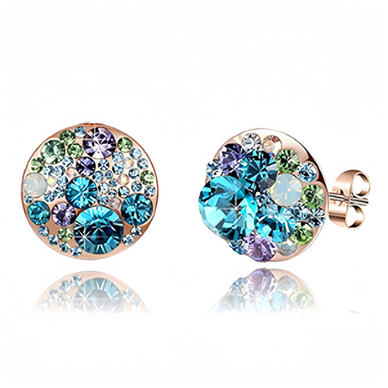 #color_Blue Green Crystals/Rose  Gold-tone