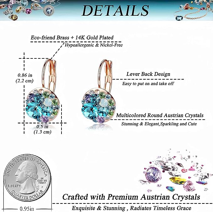 #color_Blue Green Crystals/Rose Gold-tone