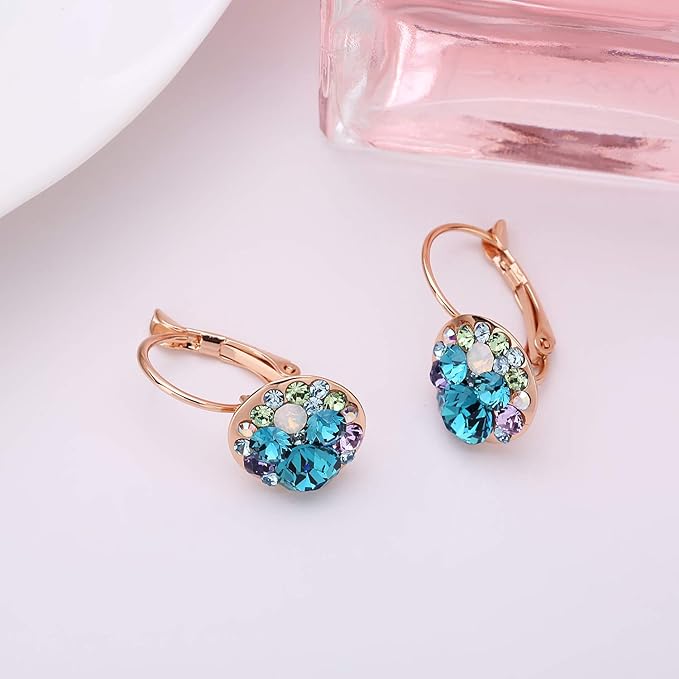 #color_Blue Green Crystals/Rose Gold-tone