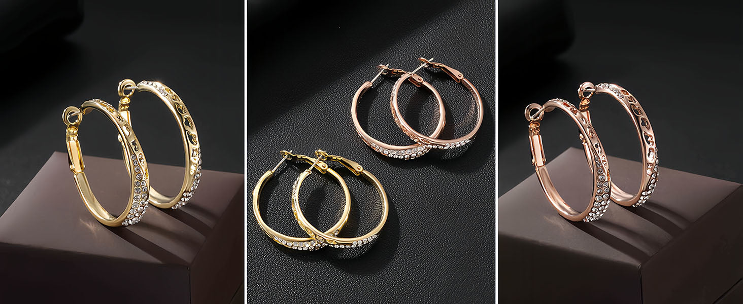 Luxury European Crystal SS5 cheapest Hoops