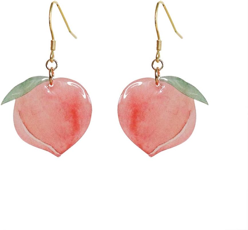 Fashion 3D Red Cherry Drop Earrings for Women Cute Fruit Gold Dangle Earrings Charm Jewelry Gift