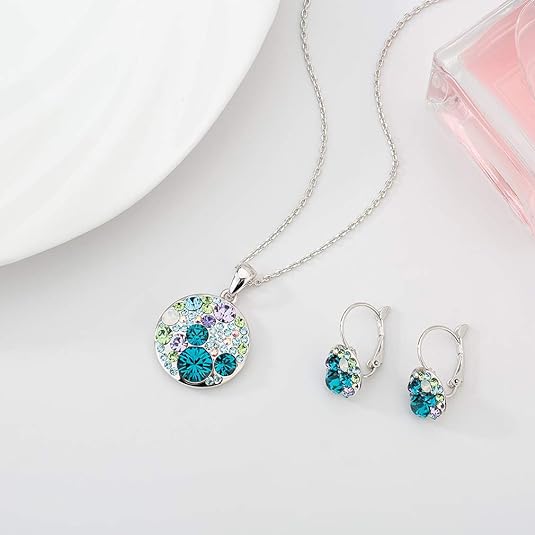 #color_Blue Green Crystals/Silver-tone