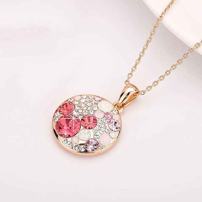 #color_Pink Red Crystal / Rose-Gold Plated