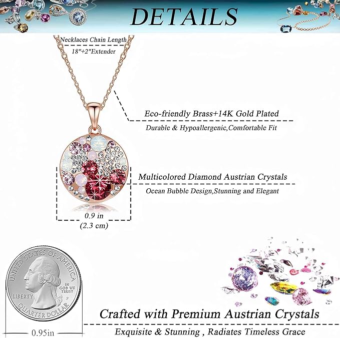 #color_Pink Red Crystal / Rose-Gold Plated