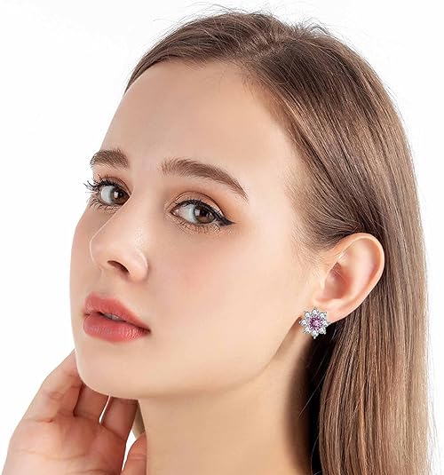 Luxury Austrian Crystal Flower Stud Earrings