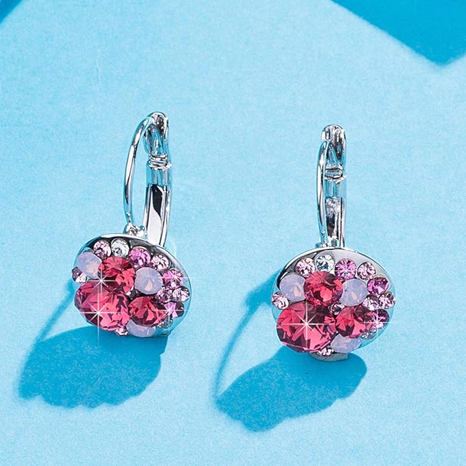 #color_Pink Red Crystals/Silver-tone