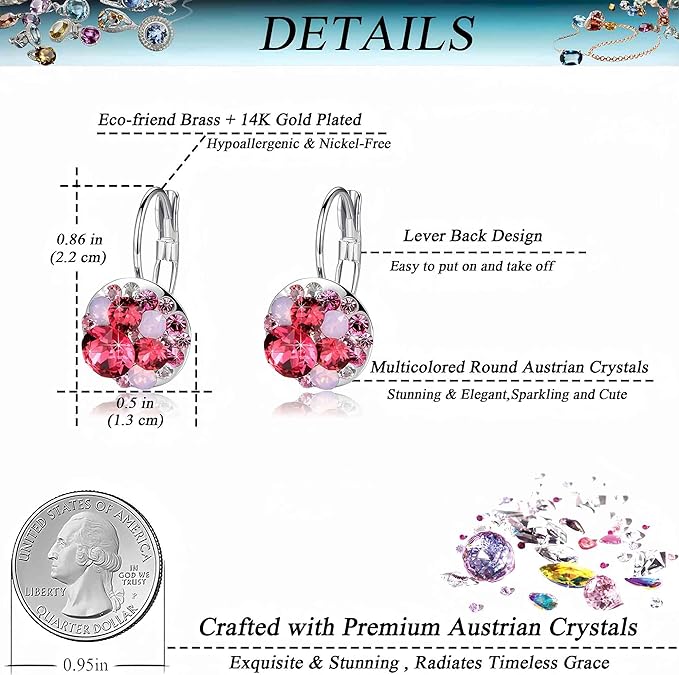 #color_Pink Red Crystals/Silver-tone