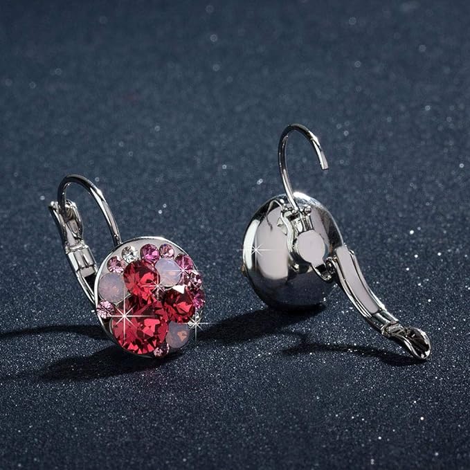 #color_Pink Red Crystals/Silver-tone