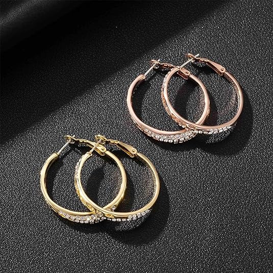 2024 Luxury European Crystal SS5 Hoops