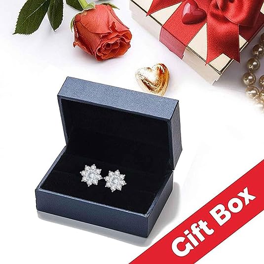 Luxury Austrian Crystal Flower Stud Earrings