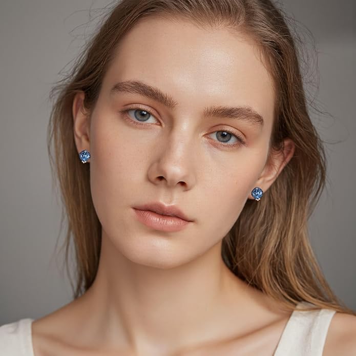 EVEVIC Square Austrian Crystal Non Pierced Clip On Earrings for Women